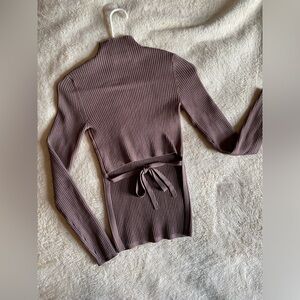 Babaton Sculpt Knit Tie-Back Longsleeve